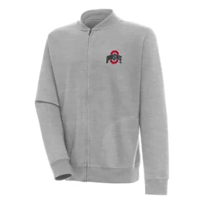 NCAA Heather Ohio State Buckeyes Victory Full-Zip Jacket by Antigua