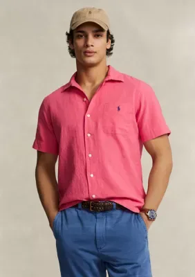 Classic Fit Linen Cotton Camp Shirt by Polo Ralph Lauren