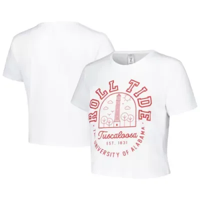 Alabama Crimson Tide NCAA Alabama Tide Local Crop T-Shirt by Zoozatz