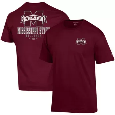 NCAA Mississippi State Bulldogs Stack 2-Hit T-Shirt by Champion
