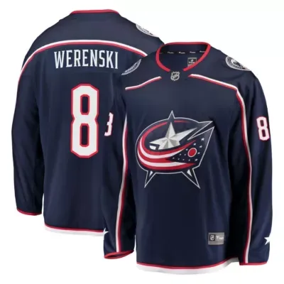 NHL Fanatics Zach Werenski Columbus Jackets Breakaway Jersey by Fanatics