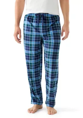 Plaid Silky Fleece Sleep Pants