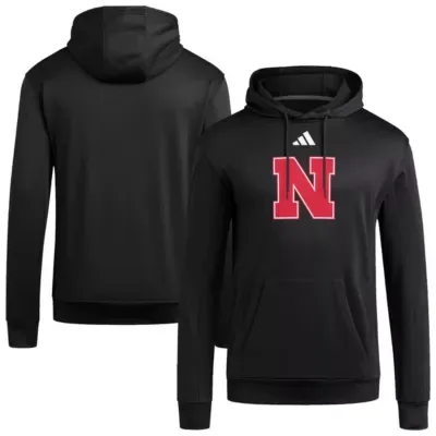 Nebraska Cornhuskers NCAA Nebraska Huskers Locker Logo Fleece Pullover Hoodie by adidas