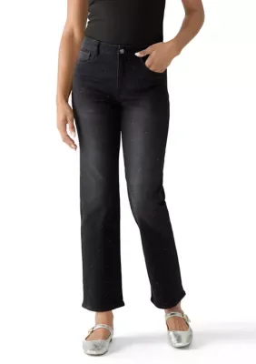 Straight Leg Rhinestone Jeans by Draper