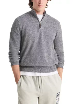 Marled Quarter-Zip Sweater