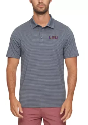 NCAA LSU Tigers Striped Performance Polo Shirt