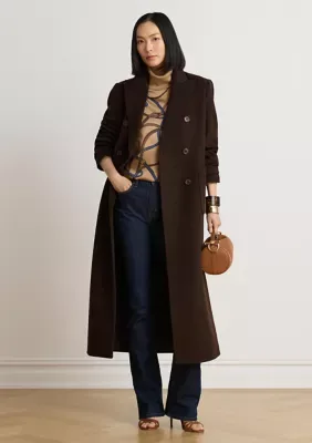 Lauren Ralph Lauren Wool Long Button Up Coat by Ralph Lauren