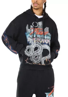 Washed Snake Print Hoody by True Religion