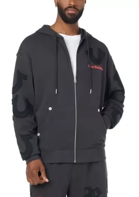 Tossed Logo Zip Hoody by True Religion