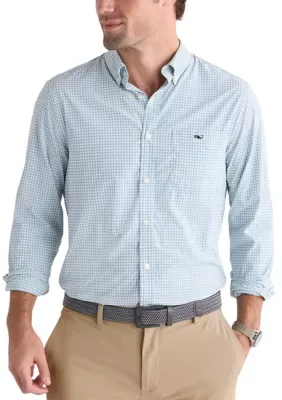Coral Reef Gingham Featherweight Performance Shirt by Vineyard Vines