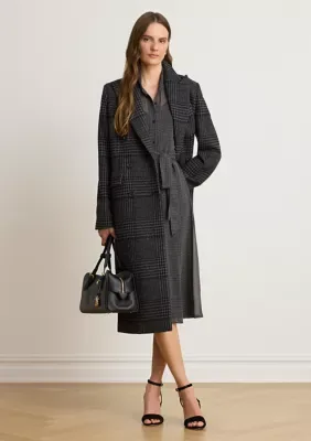 Petite Glen Plaid Belted Chiffon Shirtdress by Ralph Lauren