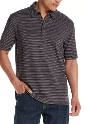 Striped Jacquard Polo Shirt by Vintage & Black