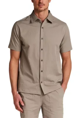 Short Sleeve Seersucker Shirt by Vintage & Black