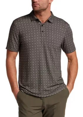 Geometric Print Polo Shirt by Vintage & Black