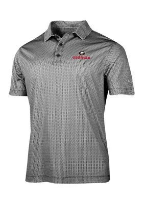 NCAA Georgia Bulldogs Short Sleeve Double Hit Golf Polo Shirt by Columbia