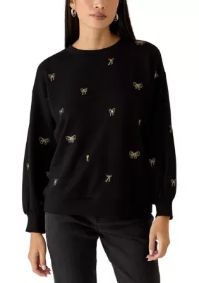 Bow Pattern Sweatshirt by Crown & Ivy