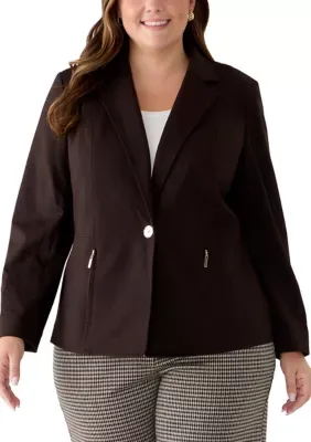 One-Button Notch Collar Jacket by Kasper