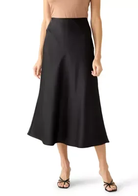 TRUTH by Republic Satin Midi Skirt