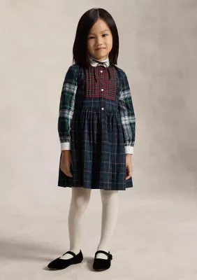 Plaid Cotton Poplin Fun Shirtdress by Ralph Lauren