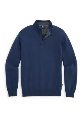 Boathouse Tipped Quarter-Zip Sweater by Vineyard Vines