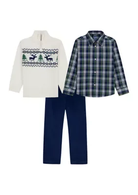 Reindeer 3 Piece Sweater Set by IZOD
