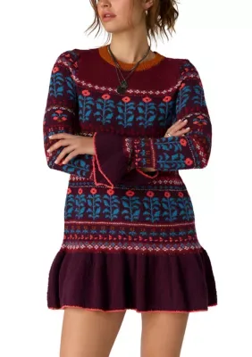 Petal Loom Fair Isle Mini Dress by Free People