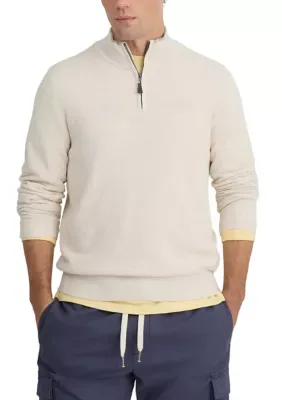 Performance Textured Quarter-Zip Sweater