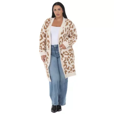 Leopard Print Plush Cardigan