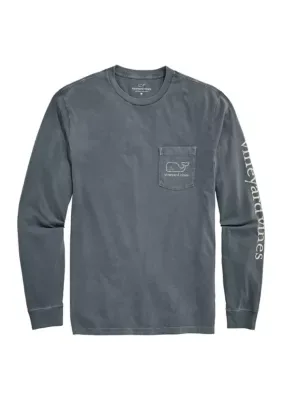Vintage Whale Garment Dyed Long-Sleeve Pocket Tee by Vineyard Vines