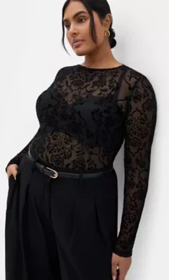 Sienna Mesh Top by City Chic