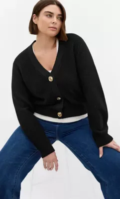 Bella Cotton Knit Cardigan by City Chic