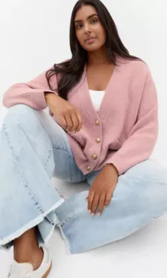 Chloe Plush Knit Cardigan by City Chic