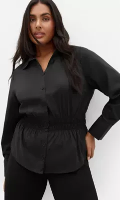 Shirred Waist Shirt by City Chic