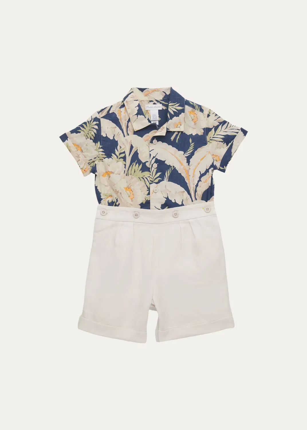 Tropical Linen-Cotton Shirt & Shorts Set by Ralph Lauren