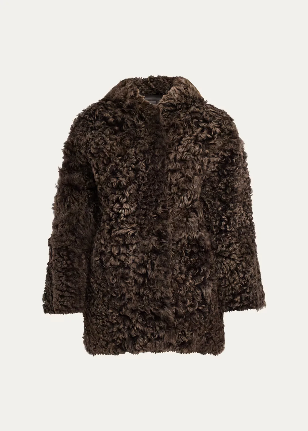 Mooney Reversible Curly Shearling Coat by Arma