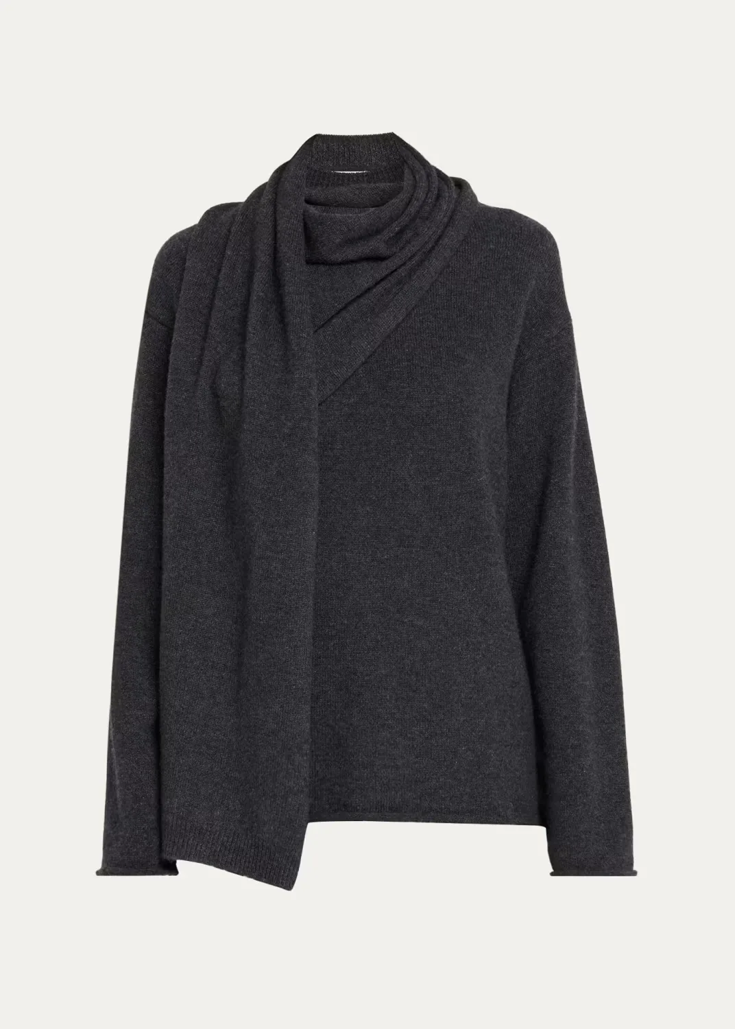Frances 01 Cashmere Wrap-Scarf Sweater by Loulou De Saison