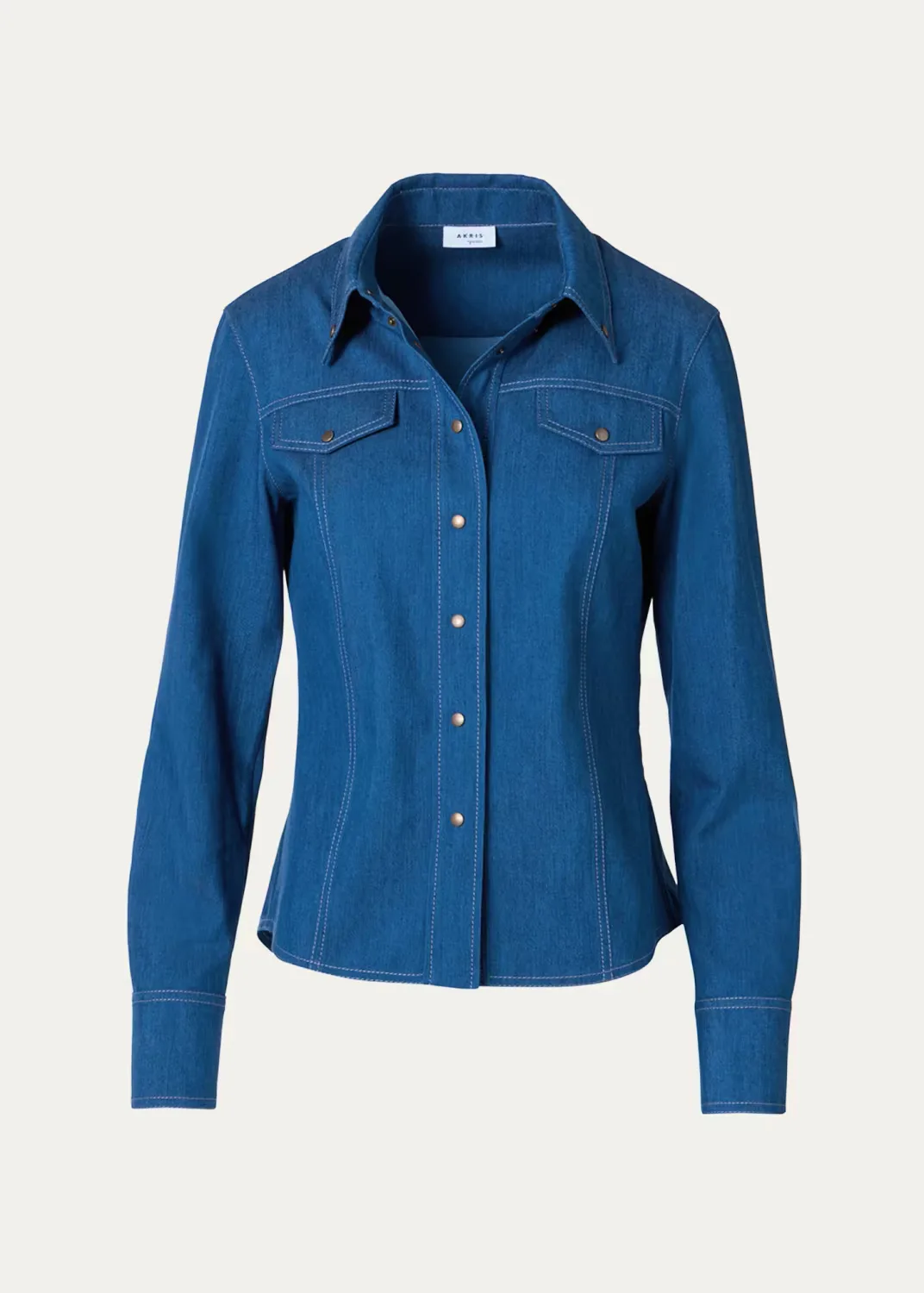 Cotton-Blend Denim Blouse by Akris Punto