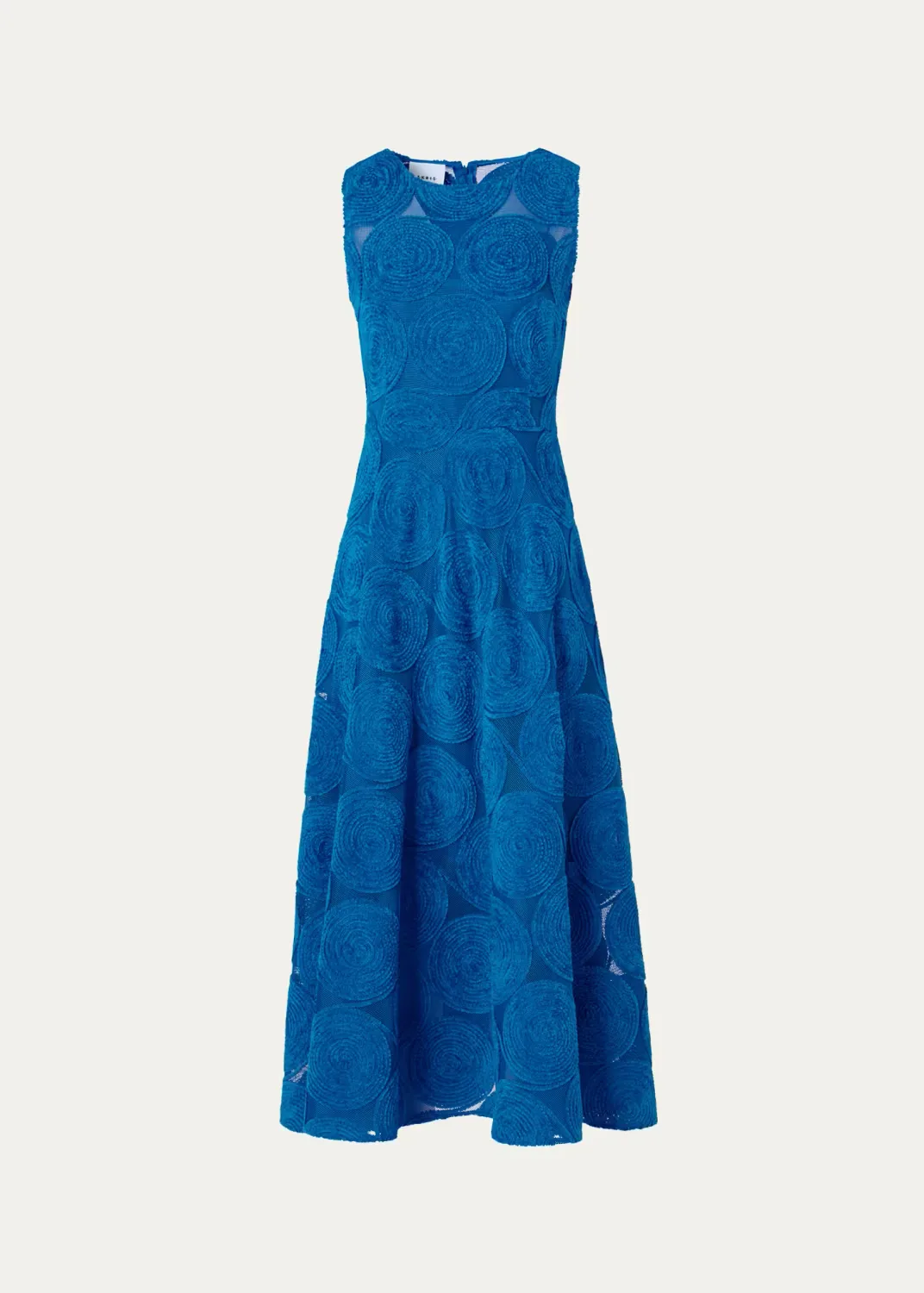 Chenille Dot Embroidered Sleeveless Midi Dress by Akris Punto