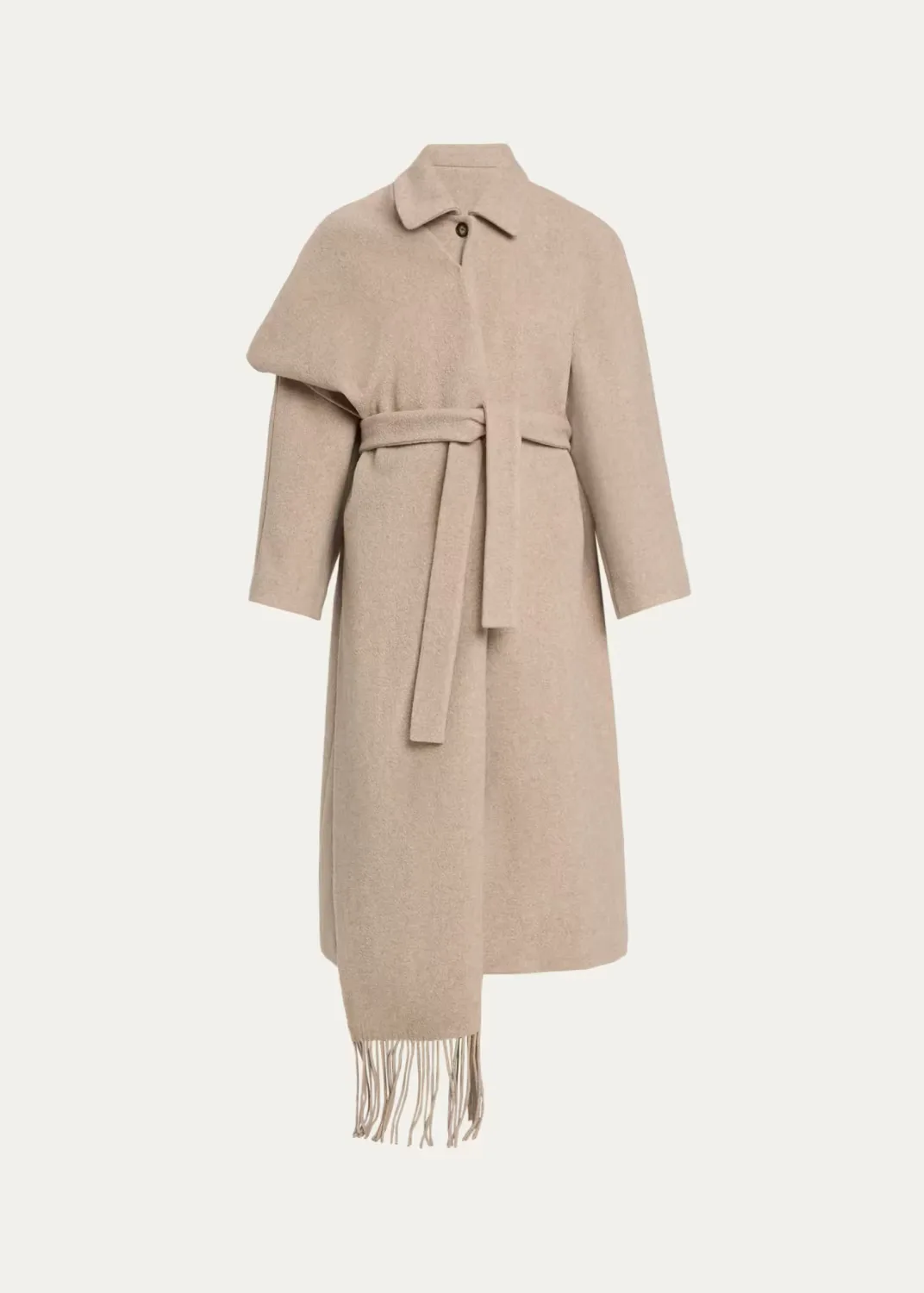 Canyon Wool-Blend Asymmetric Coat by Ossou