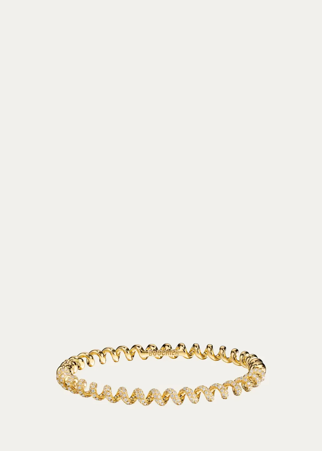 18K Yellow Gold Diamond Slinkee Bangle by Boochier