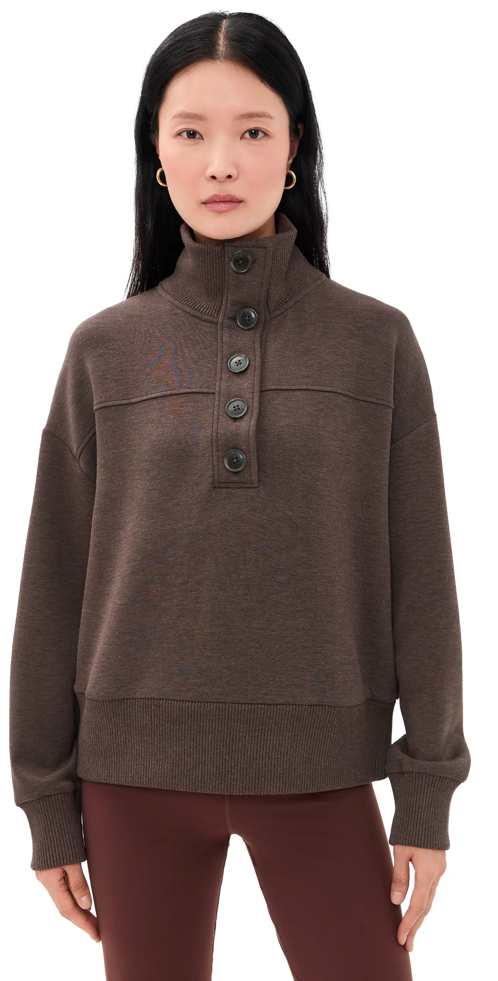 Bronya Button Placket Sweatshirt by Varley