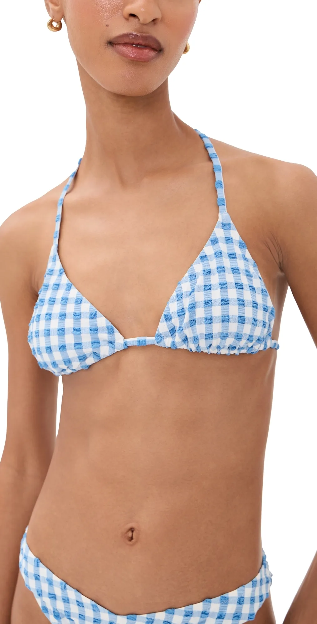 Triangle Bikini Top Gingham by LE BOP