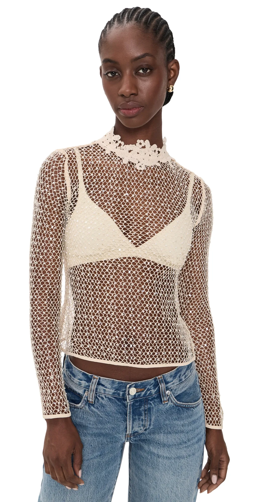 The Mesh Glimmer Top