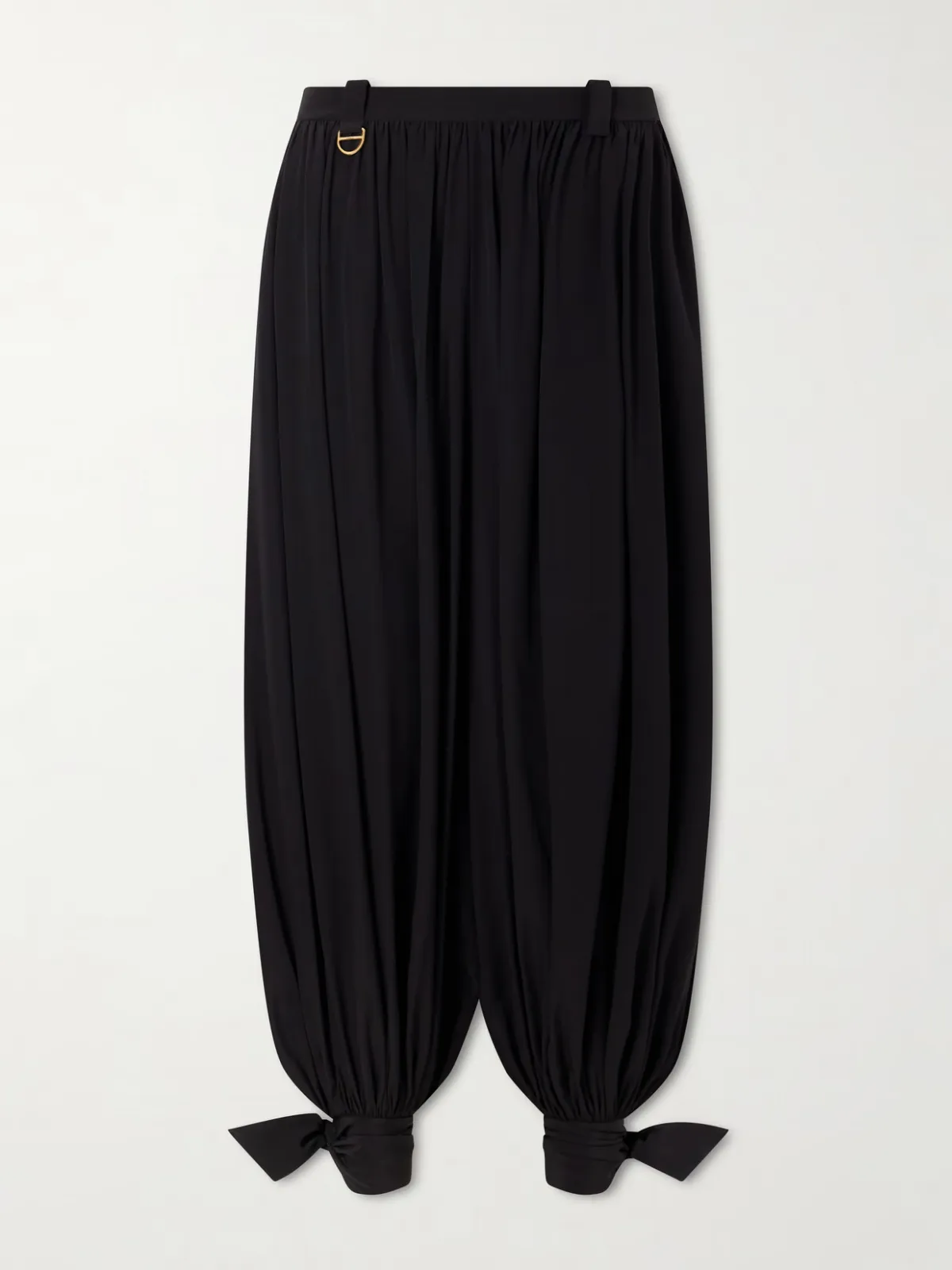 - Silk Crepe De Chine Tapered Pants -