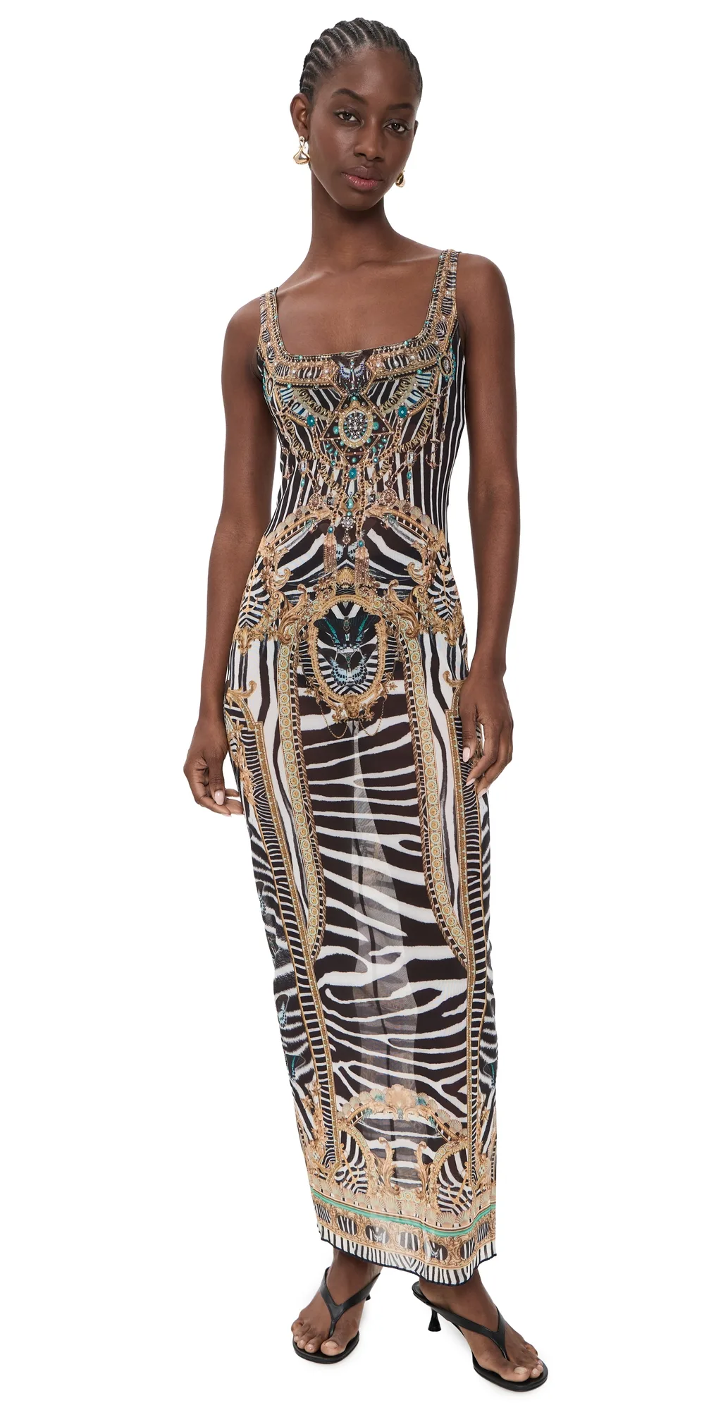 Square Neck Beach Maxi Dress by Camilla