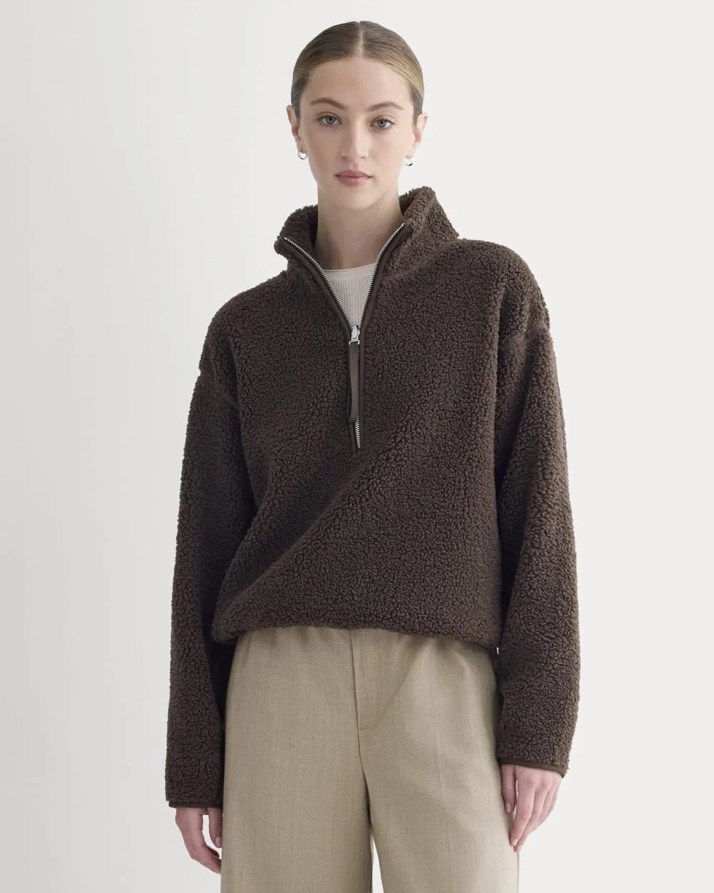 Reversible Teddy Half-Zip Pullover by Everlane