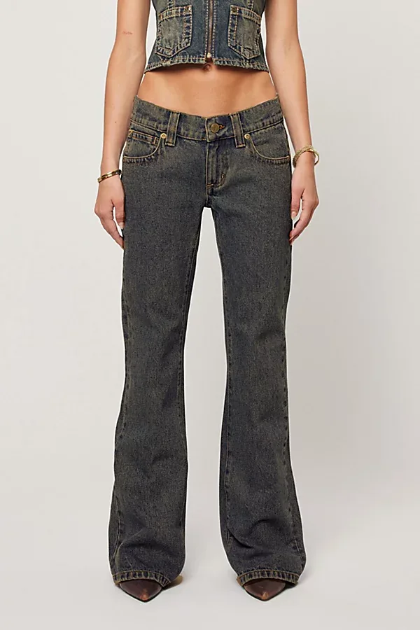 00 Mason Super Low-Rise Kick Flare Jeans by Abrand Jeans