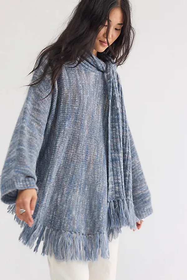 Hana Poncho Sweater by Rodebjer