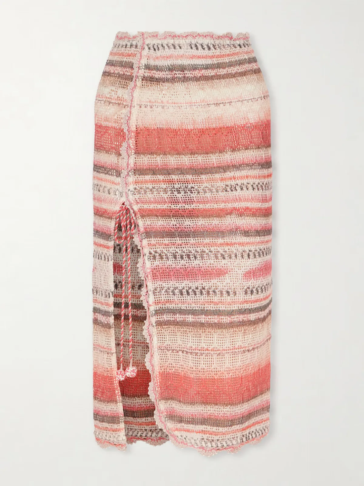 - Noryane Crocheted Cotton-blend Midi Skirt -