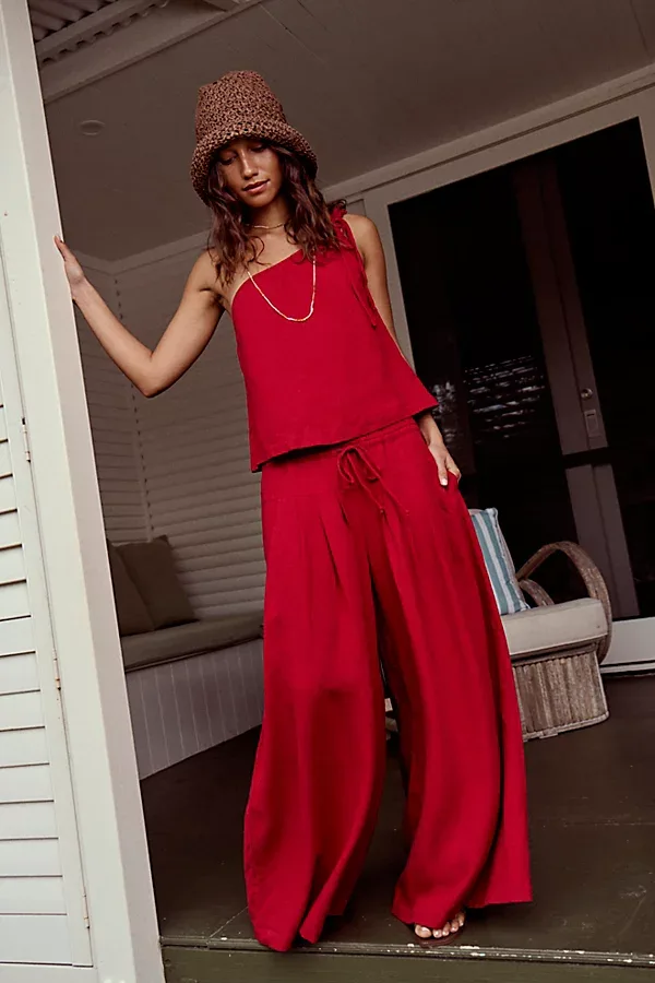 Sandshell Linen Sahara Pant Set by Free People